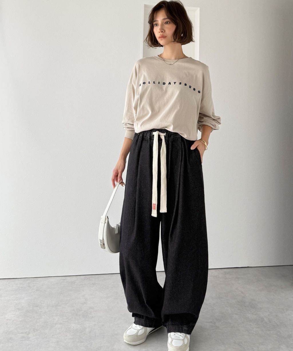 java 10oz腰部抽繩繭型牛仔褲(男女同款)_7