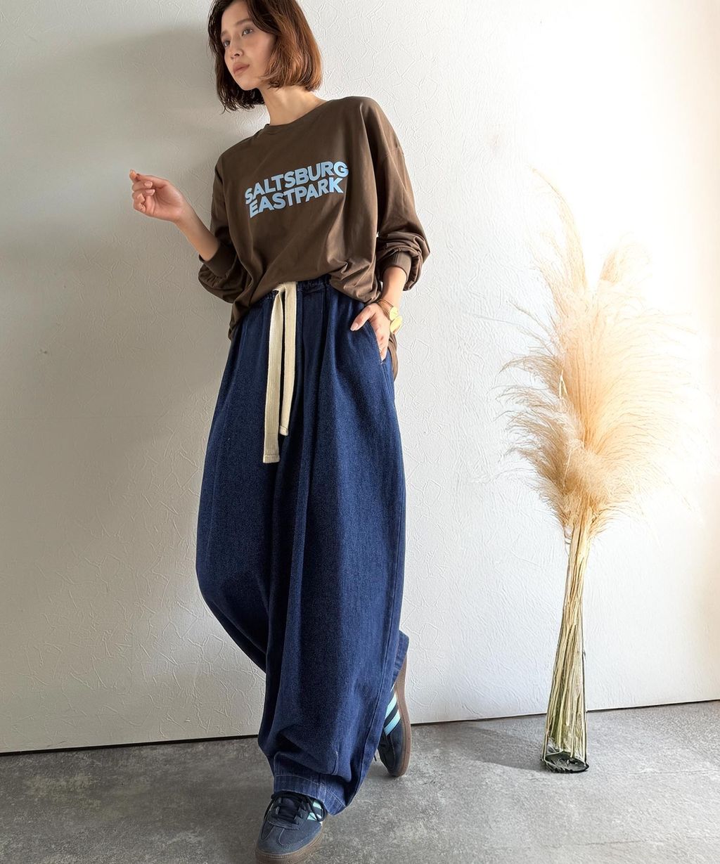 java 10oz腰部抽繩繭型牛仔褲(男女同款)_31