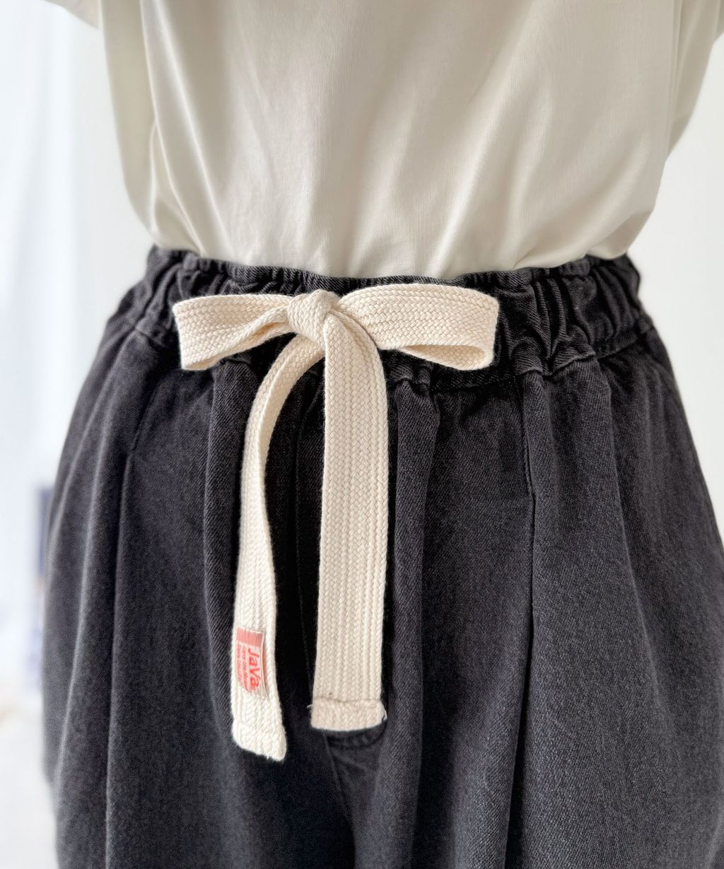 java 10oz腰部抽繩繭型牛仔褲(男女同款)_22