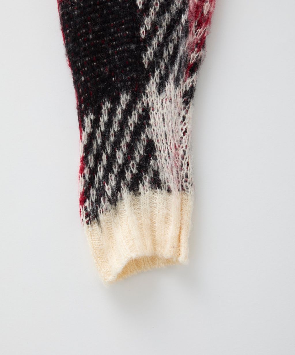 THE CRAFT CREW PRODUCTS 可水洗格紋提花寬版圓領針織毛衣_67