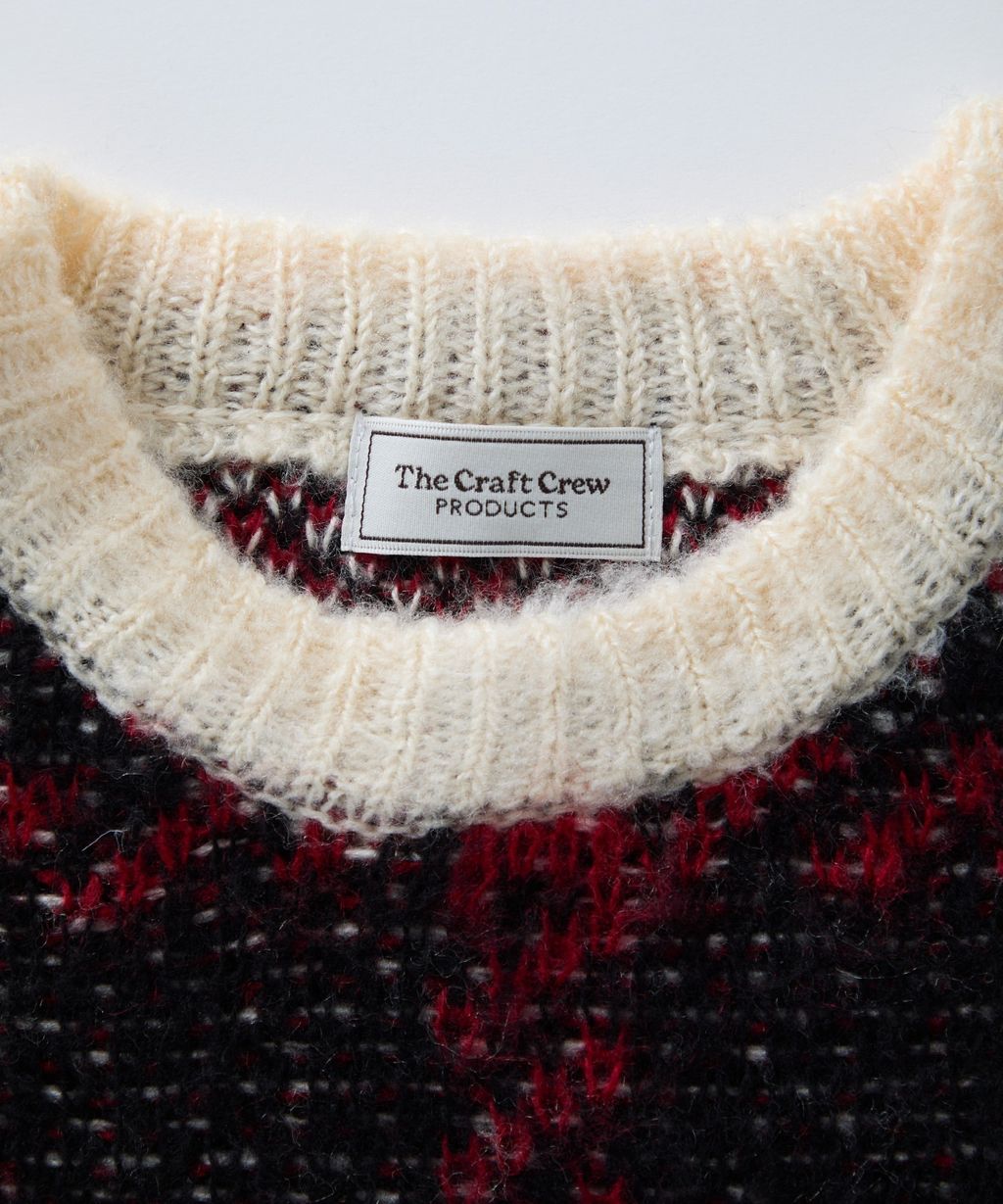 THE CRAFT CREW PRODUCTS 可水洗格紋提花寬版圓領針織毛衣_68