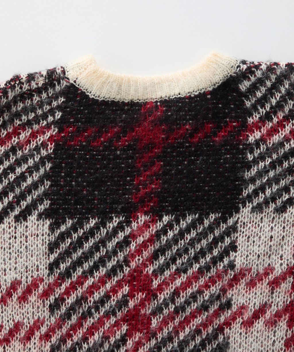 THE CRAFT CREW PRODUCTS 可水洗格紋提花寬版圓領針織毛衣_69