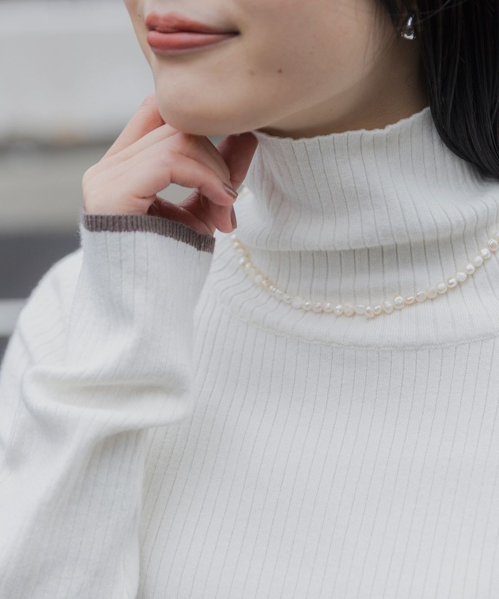 THE CRAFT CREW PRODUCTS (吸濕發熱)可水洗線條高領羅紋針織上衣_6