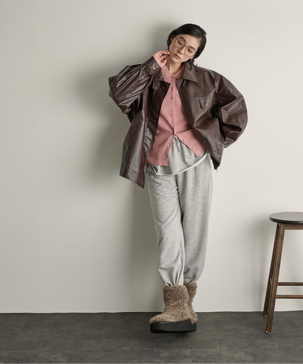 THE YOn 修身羅紋針織POLO開襟衫_8