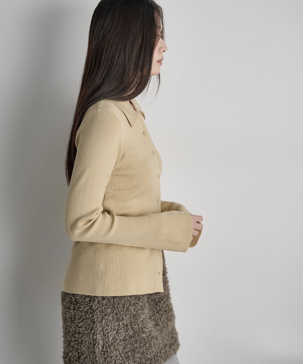 THE YOn 修身羅紋針織POLO開襟衫_48