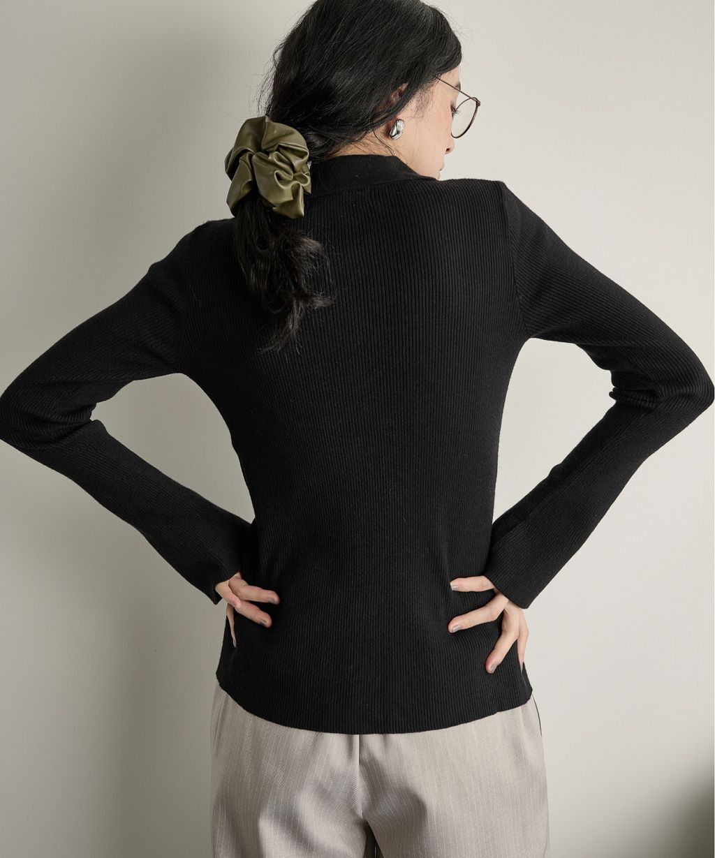 THE YOn 修身羅紋針織POLO開襟衫_63