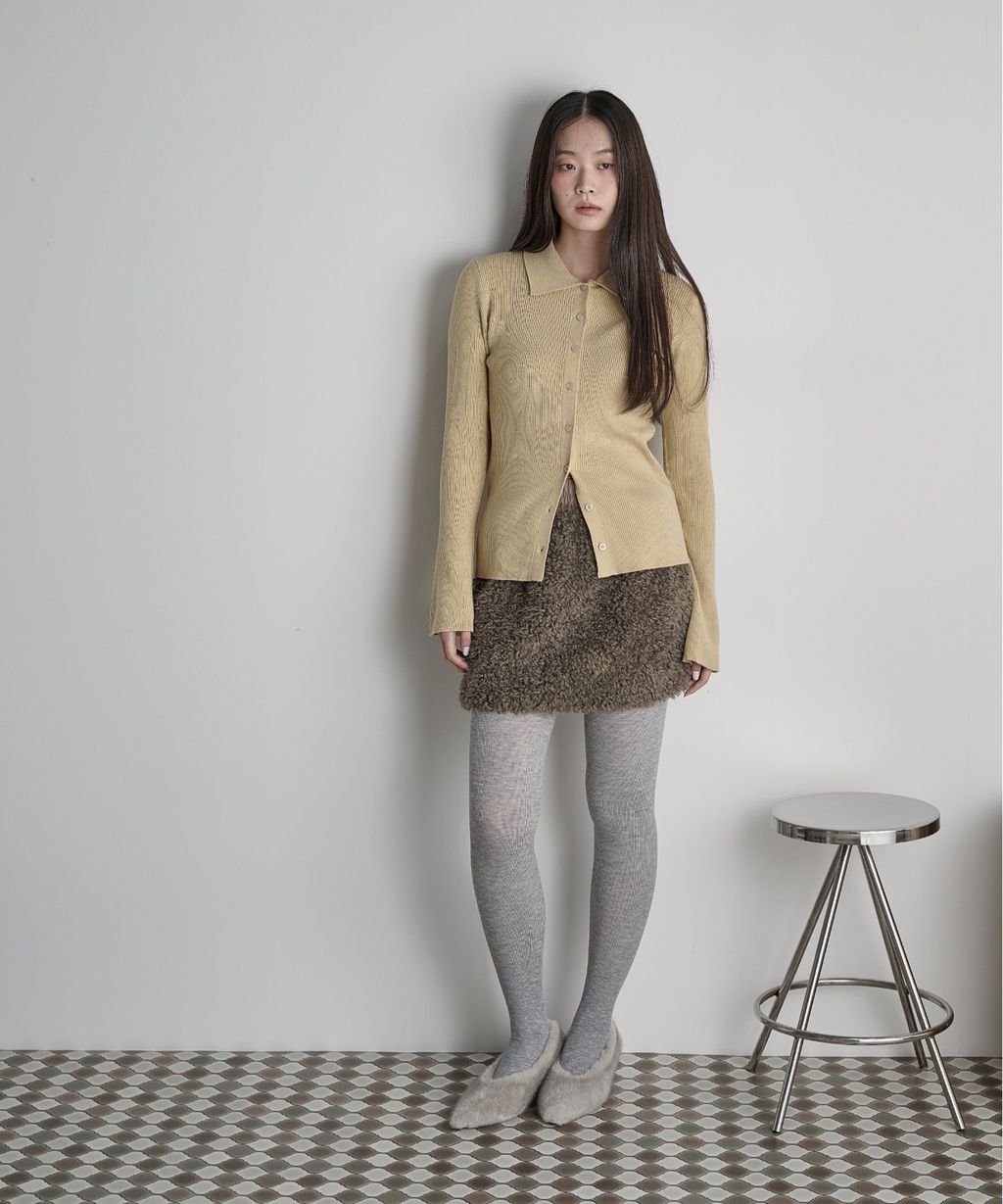 THE YOn 修身羅紋針織POLO開襟衫_42