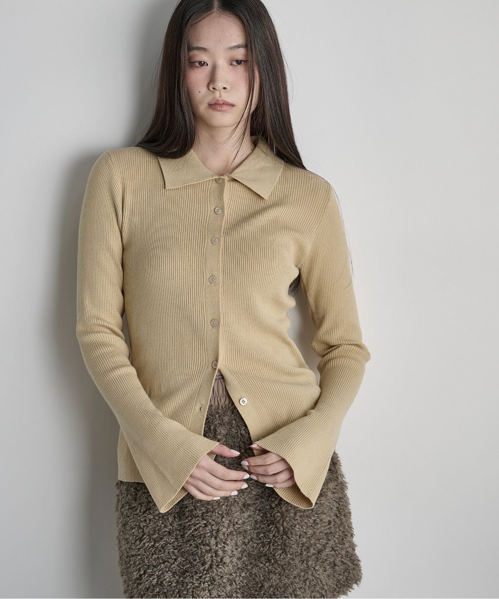 THE YOn 修身羅紋針織POLO開襟衫_47