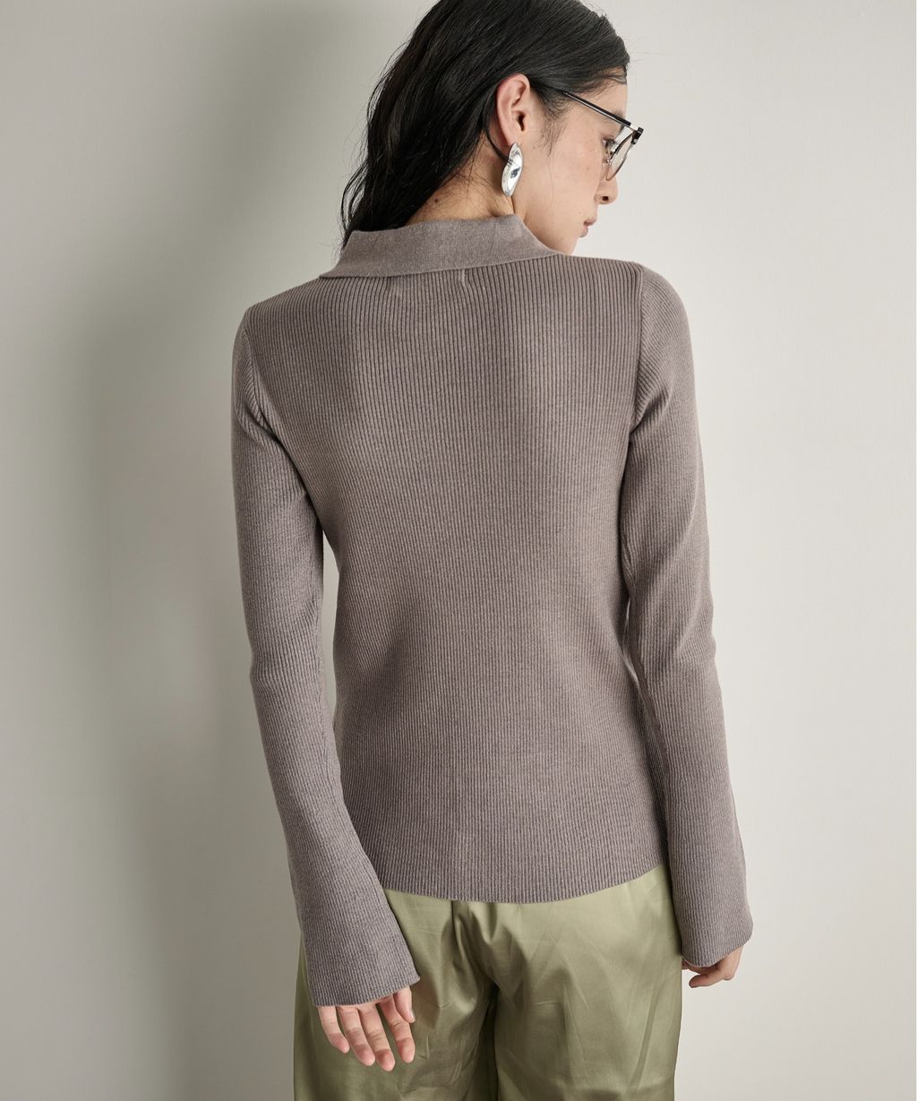 THE YOn 修身羅紋針織POLO開襟衫_20