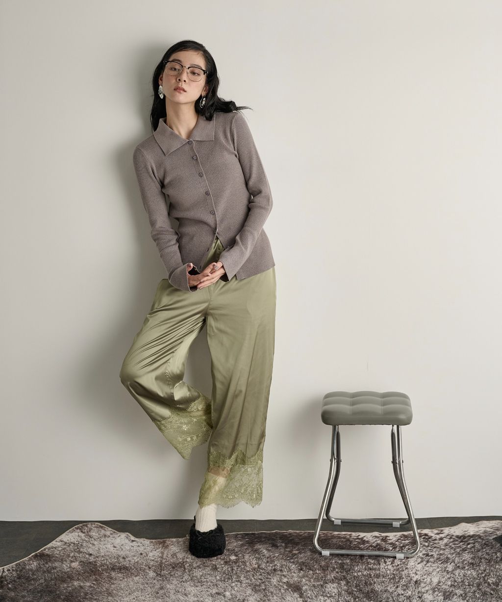 THE YOn 修身羅紋針織POLO開襟衫_21