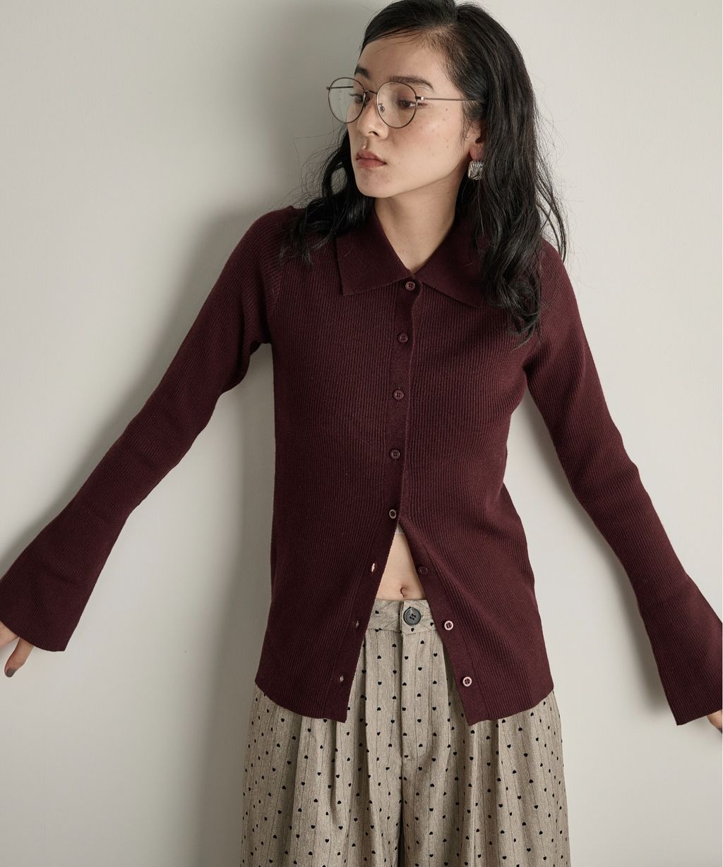 THE YOn 修身羅紋針織POLO開襟衫_31