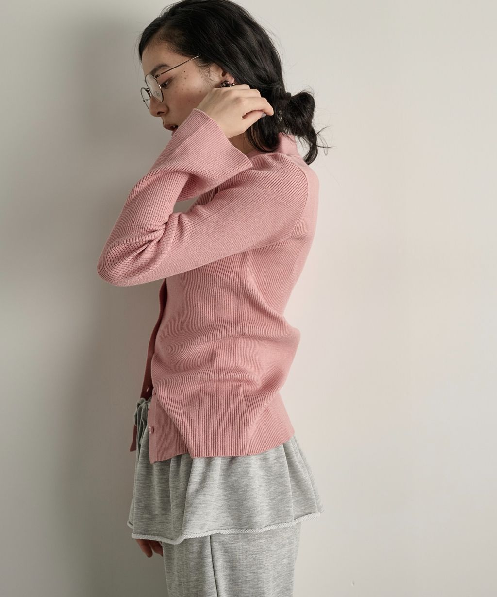 THE YOn 修身羅紋針織POLO開襟衫_14