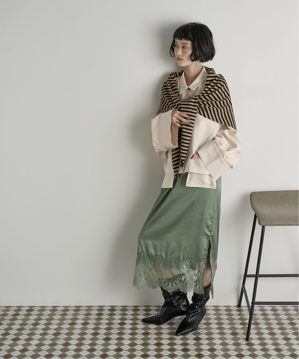 THE YOn 立體抓褶袖短版襯衫_69