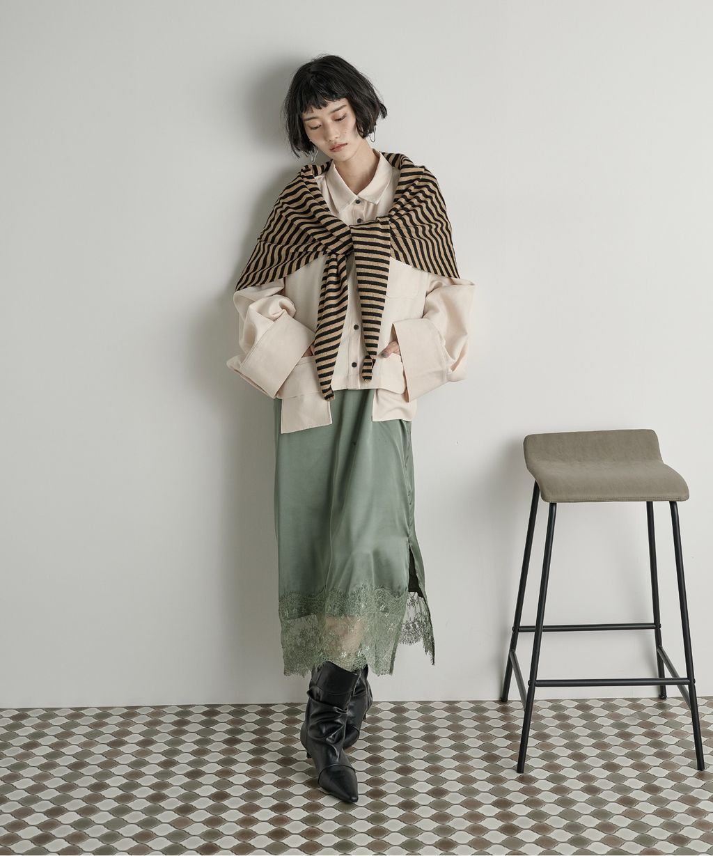 THE YOn 立體抓褶袖短版襯衫_70