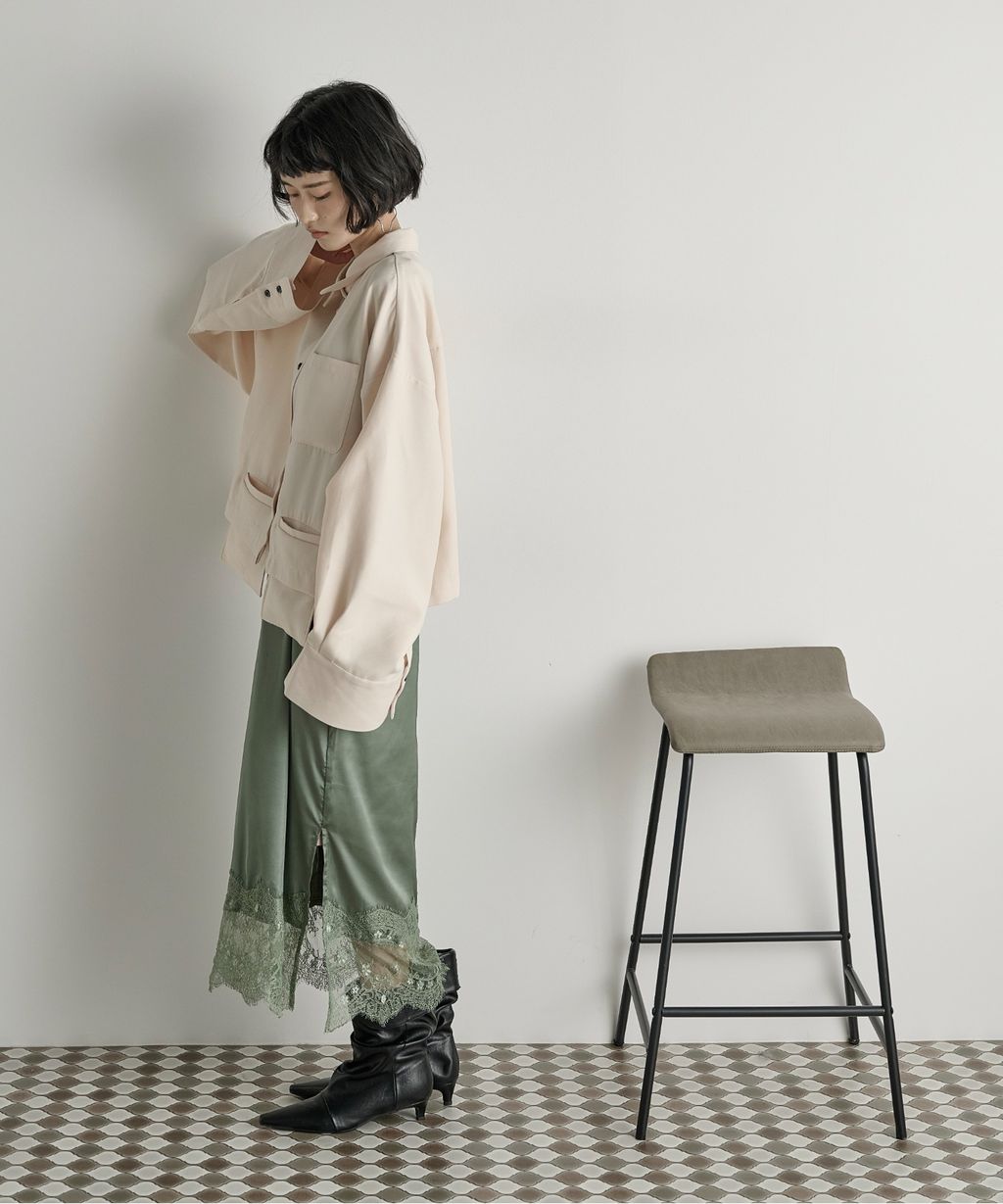 THE YOn 立體抓褶袖短版襯衫_63