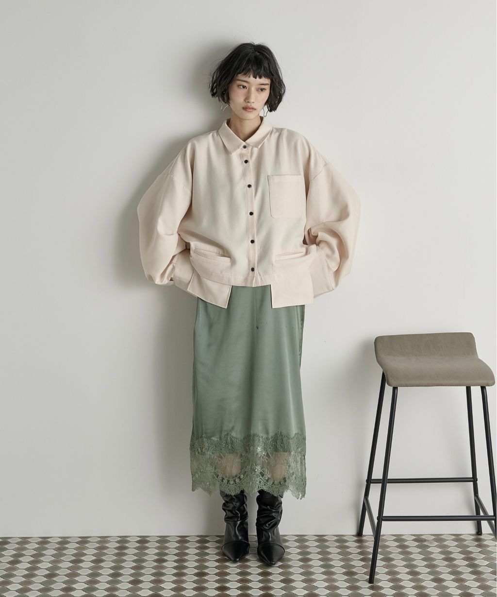 THE YOn 立體抓褶袖短版襯衫_61