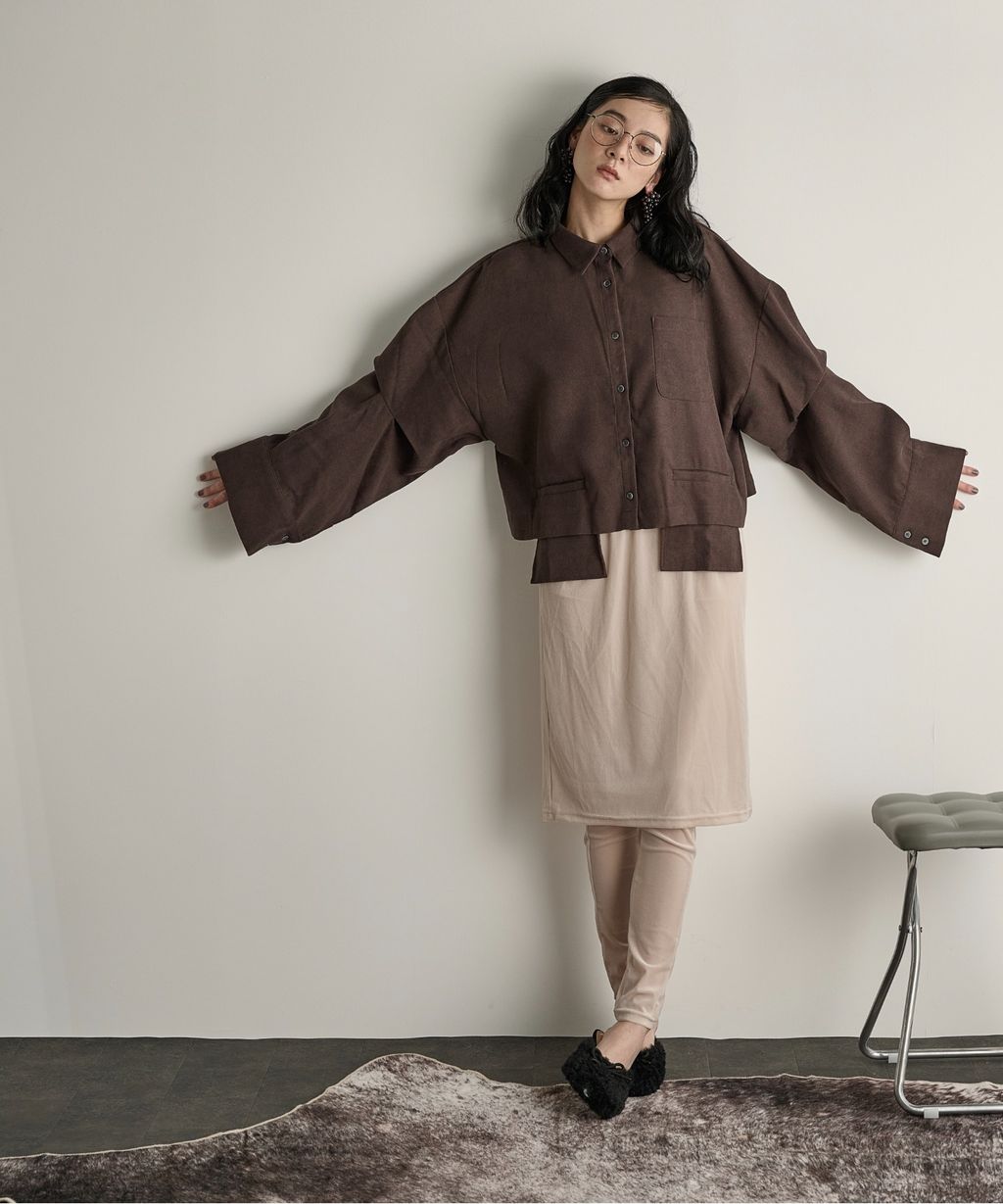 THE YOn 立體抓褶袖短版襯衫_49