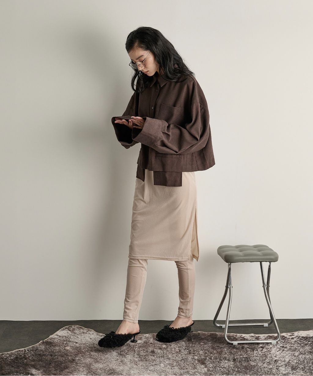 THE YOn 立體抓褶袖短版襯衫_52