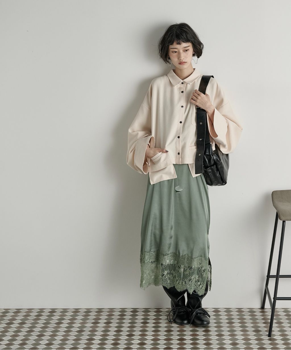 THE YOn 立體抓褶袖短版襯衫_57