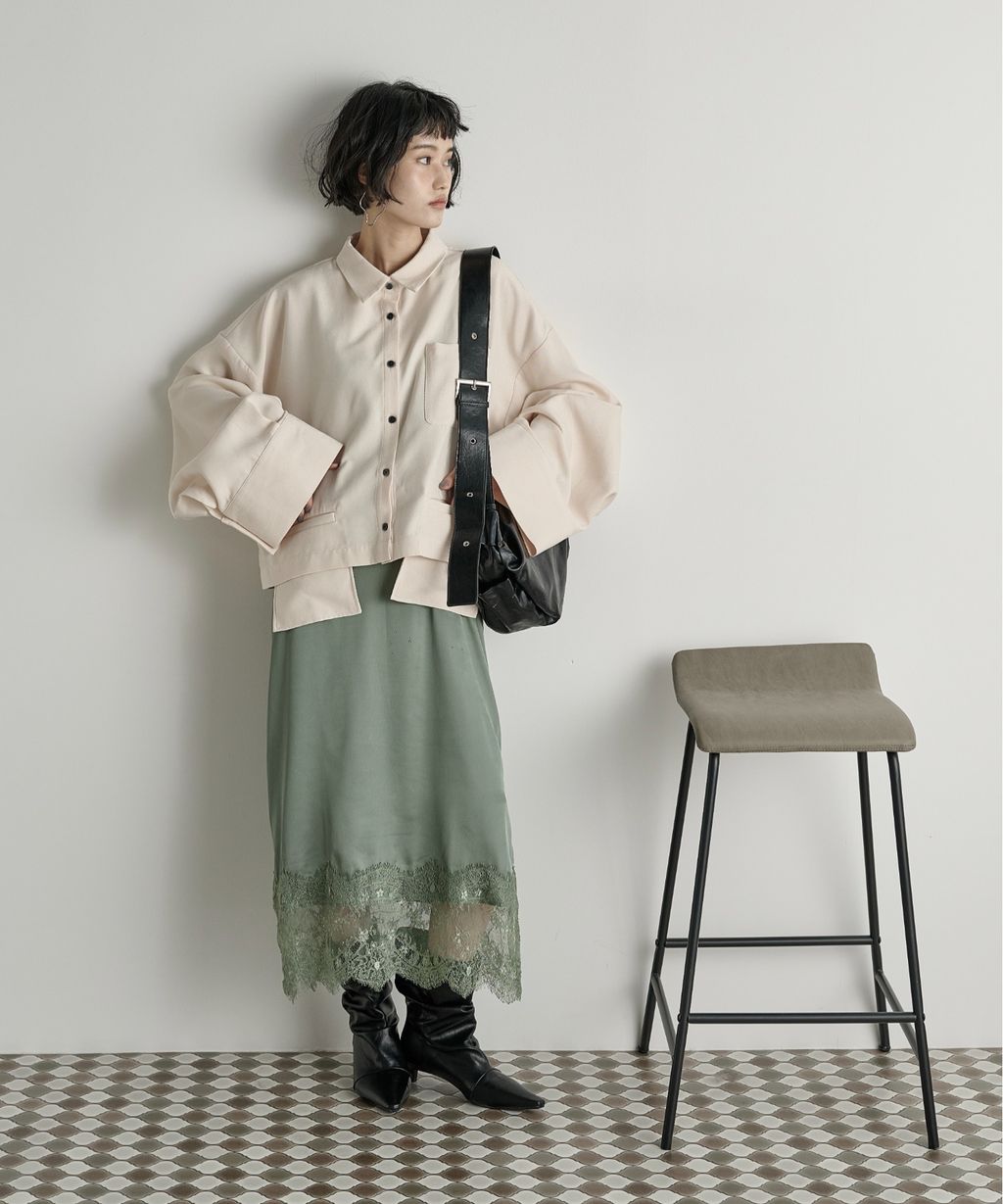 THE YOn 立體抓褶袖短版襯衫_58