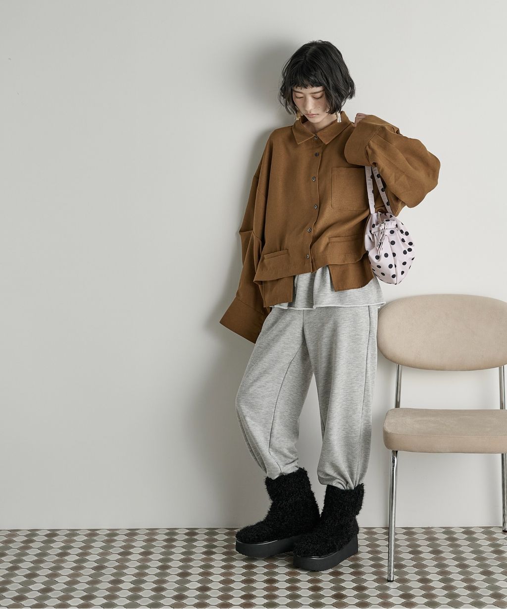 THE YOn 立體抓褶袖短版襯衫_28