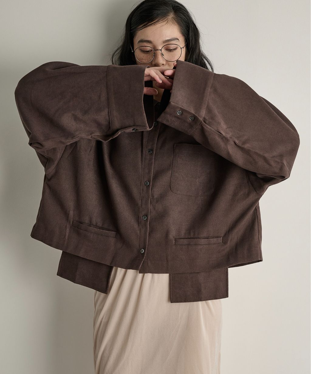 THE YOn 立體抓褶袖短版襯衫_55