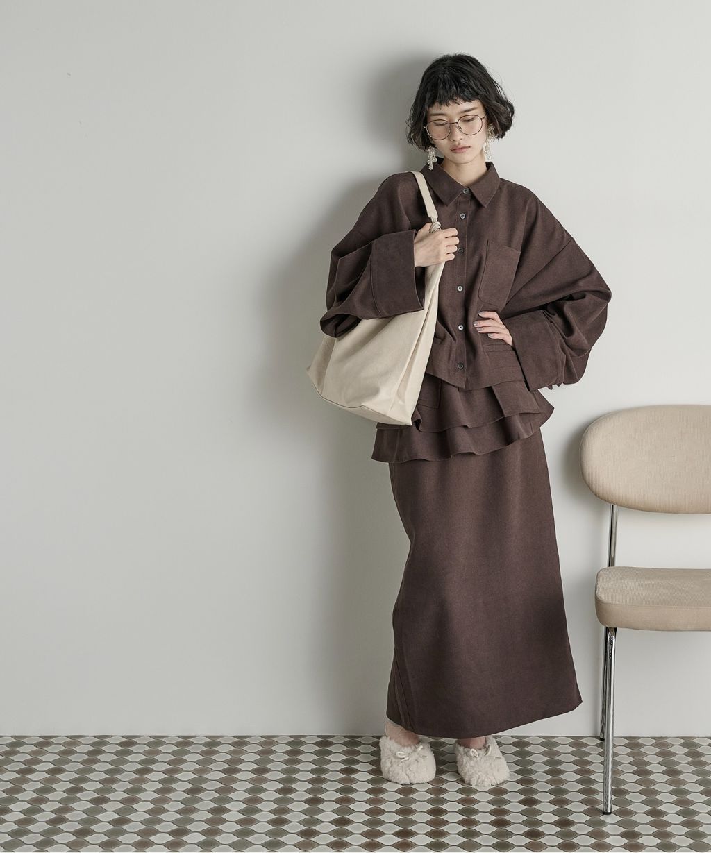 THE YOn 立體抓褶袖短版襯衫_38