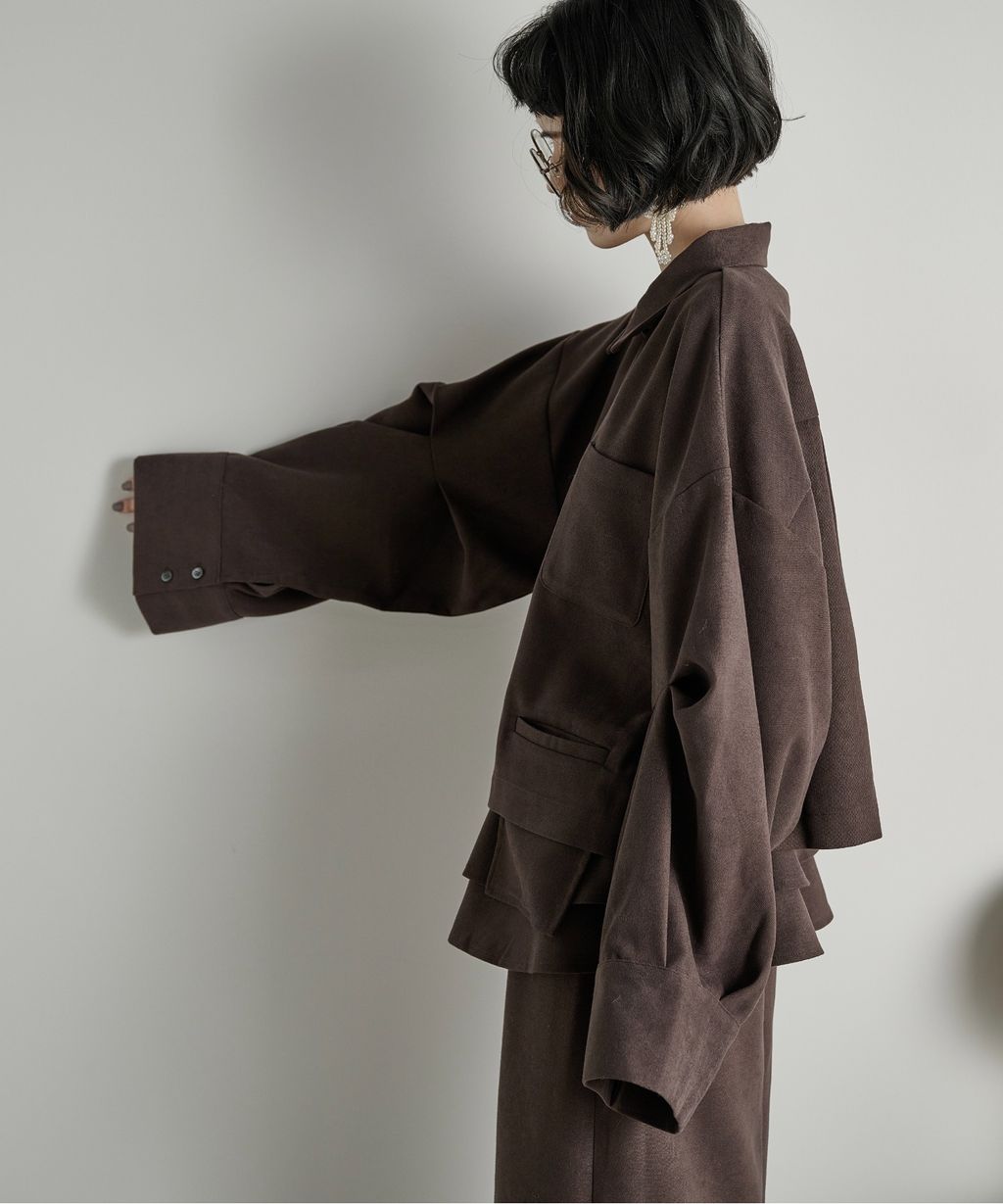 THE YOn 立體抓褶袖短版襯衫_47