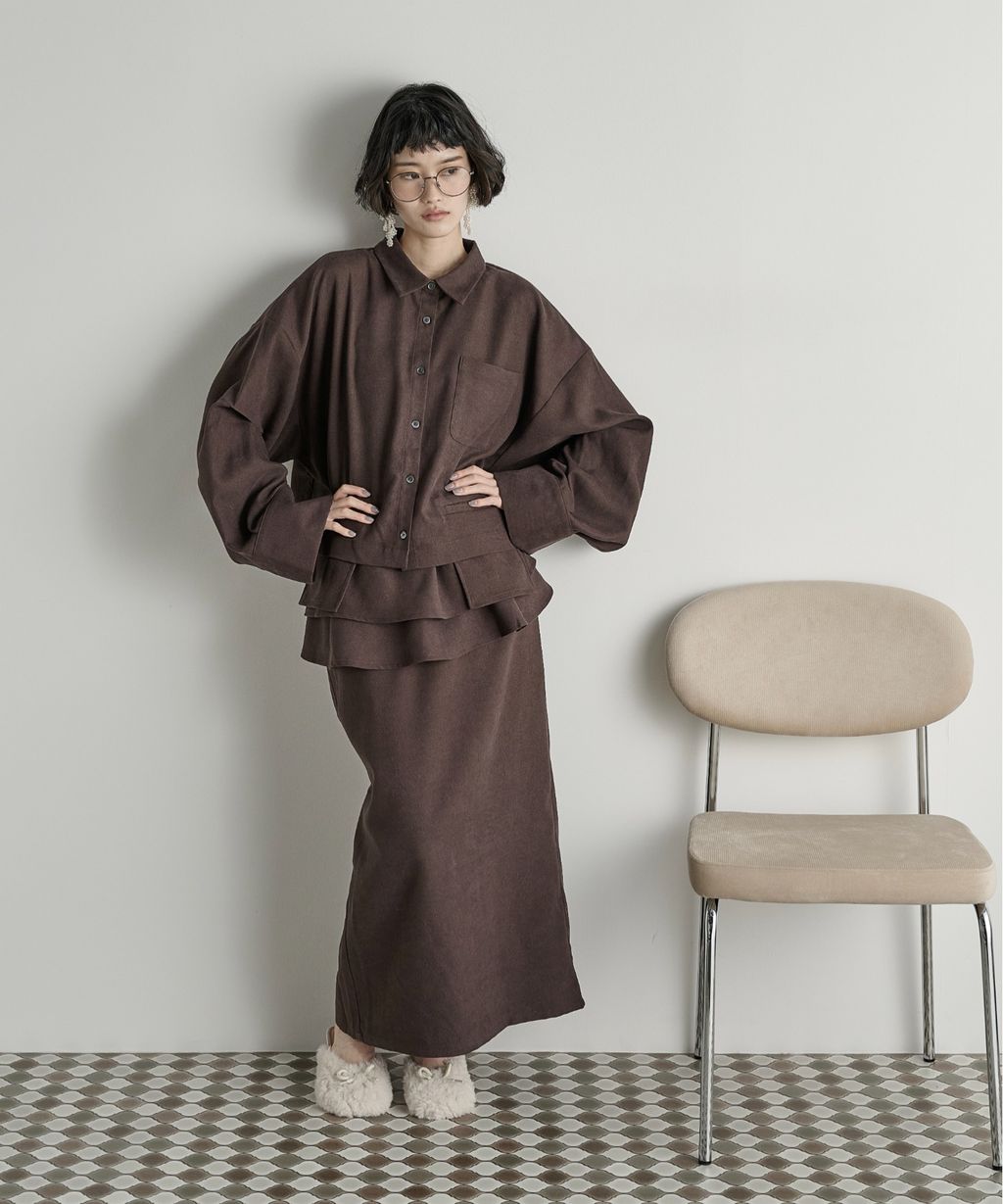 THE YOn 立體抓褶袖短版襯衫_40