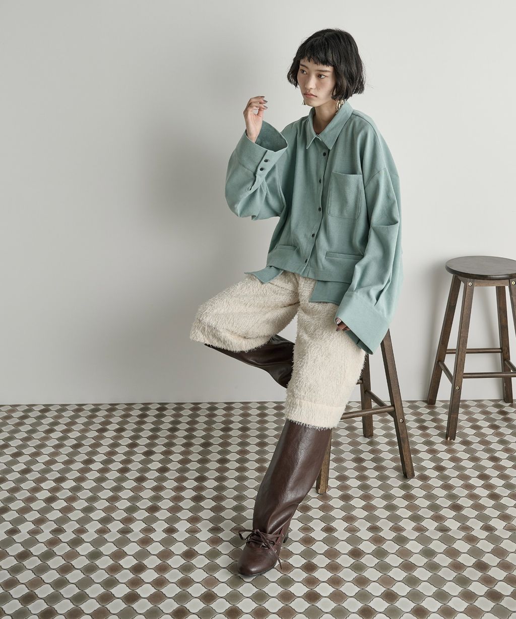 THE YOn 立體抓褶袖短版襯衫_21