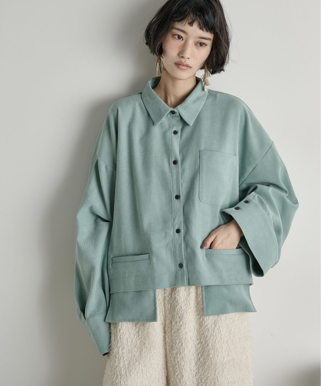 THE YOn 立體抓褶袖短版襯衫_19