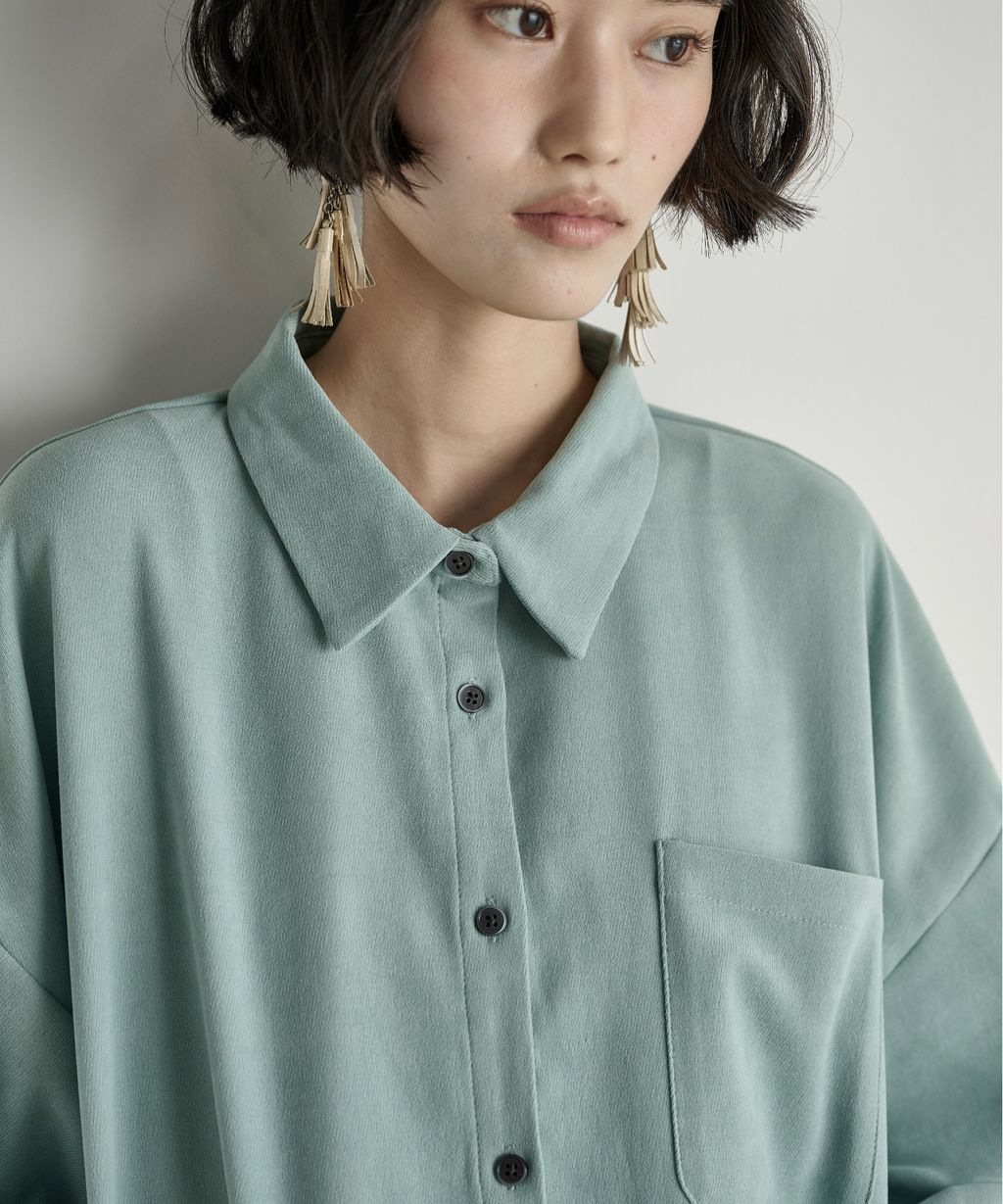 THE YOn 立體抓褶袖短版襯衫_16