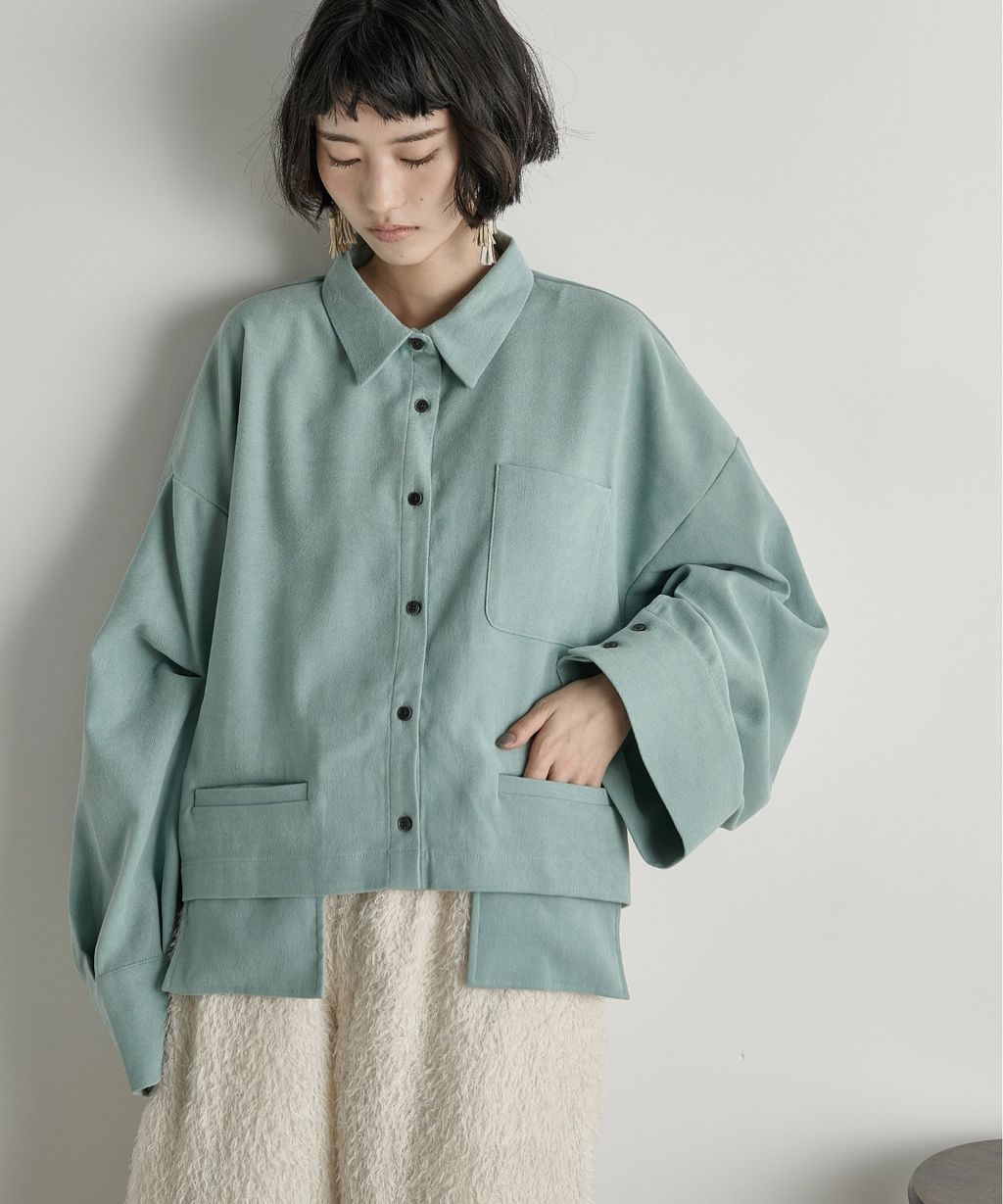 THE YOn 立體抓褶袖短版襯衫_18