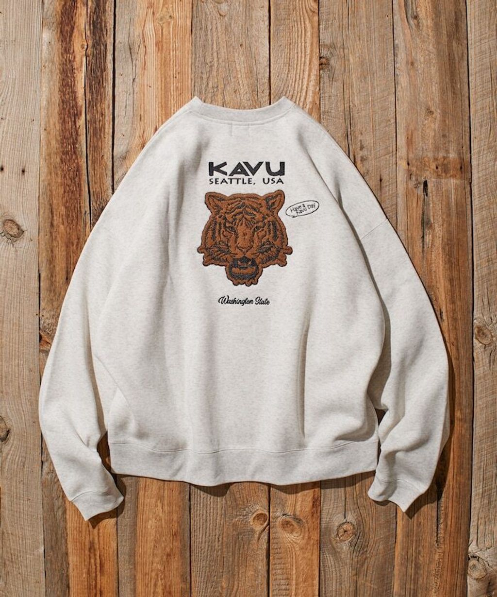 KAVU×FREAKS STORE 全刺繡老虎大學T_4