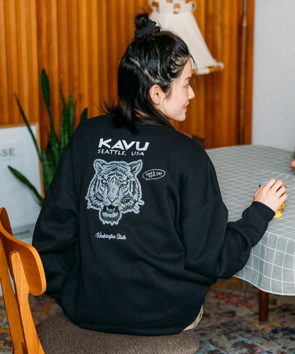 KAVU×FREAKS STORE 全刺繡老虎大學T_34