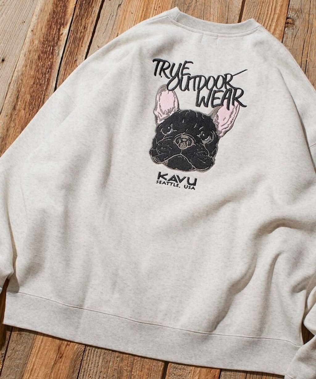 KAVU×FREAKS STORE 全刺繡鬥牛犬大學T_1