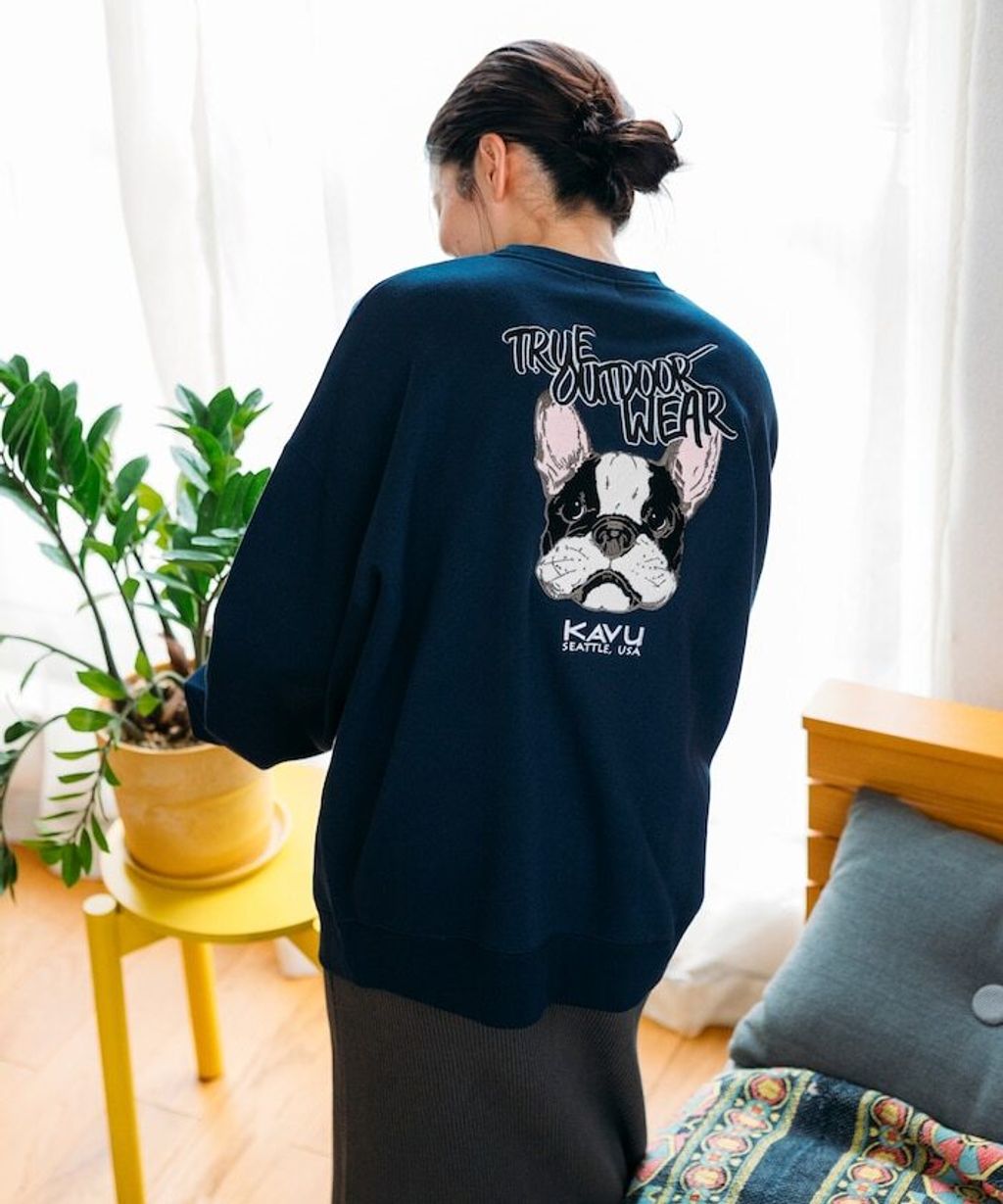 KAVU×FREAKS STORE 全刺繡鬥牛犬大學T_32