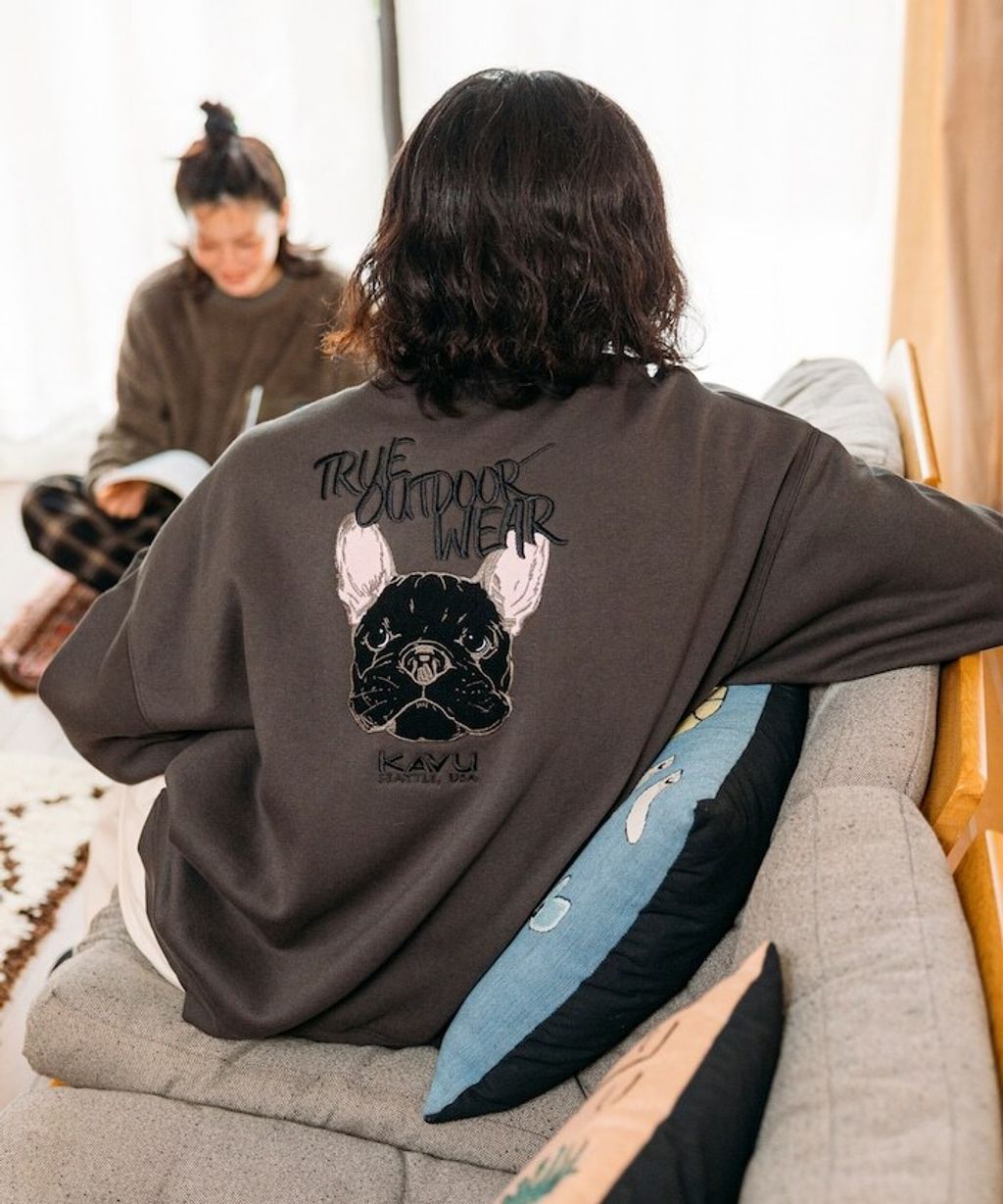 KAVU×FREAKS STORE 全刺繡鬥牛犬大學T_26