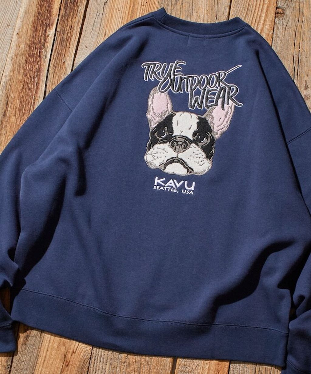 KAVU×FREAKS STORE 全刺繡鬥牛犬大學T_14