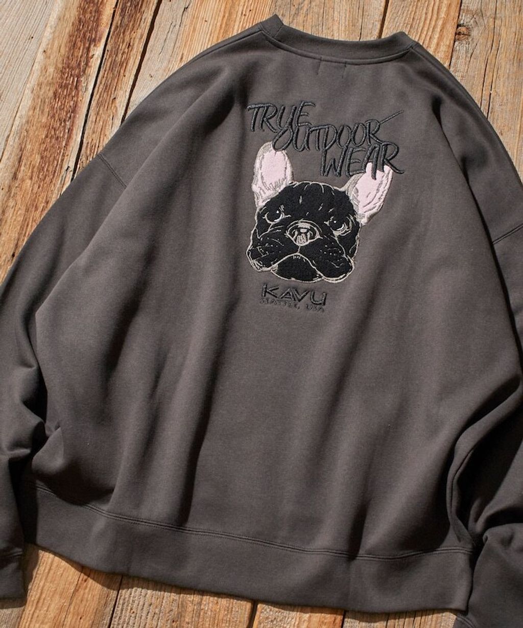 KAVU×FREAKS STORE 全刺繡鬥牛犬大學T_20