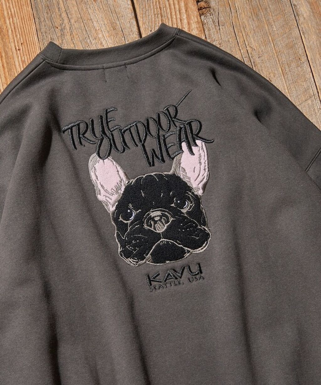 KAVU×FREAKS STORE 全刺繡鬥牛犬大學T_21