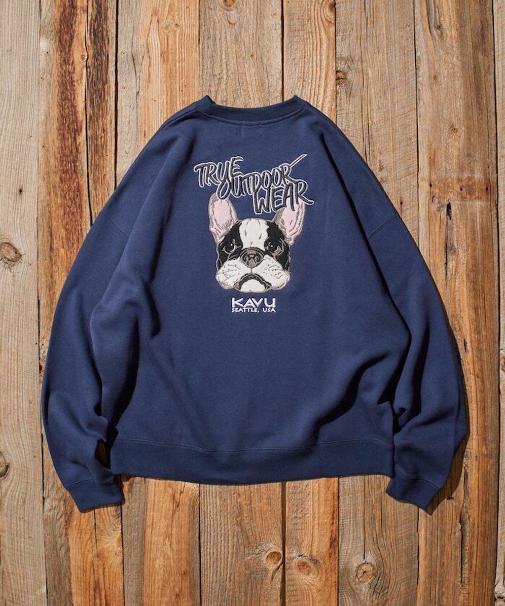 KAVU×FREAKS STORE 全刺繡鬥牛犬大學T_13