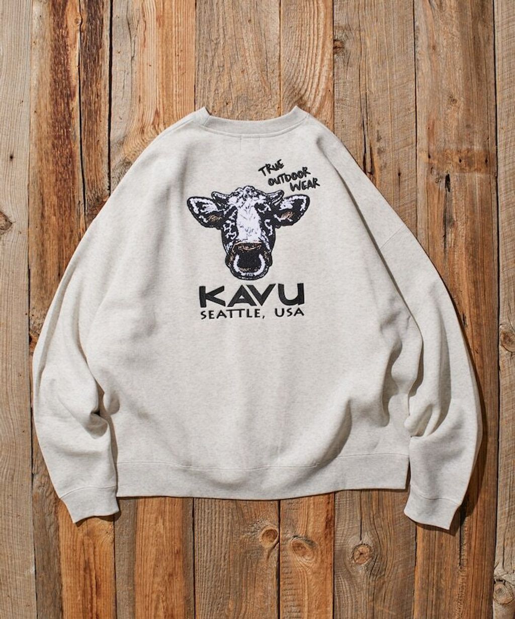 KAVU×FREAKS STORE 全刺繡乳牛大學T_4