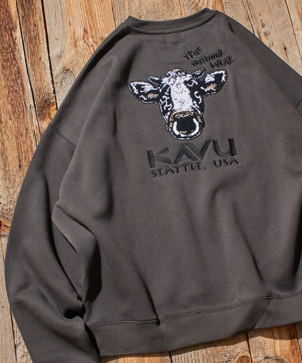 KAVU×FREAKS STORE 全刺繡乳牛大學T_2