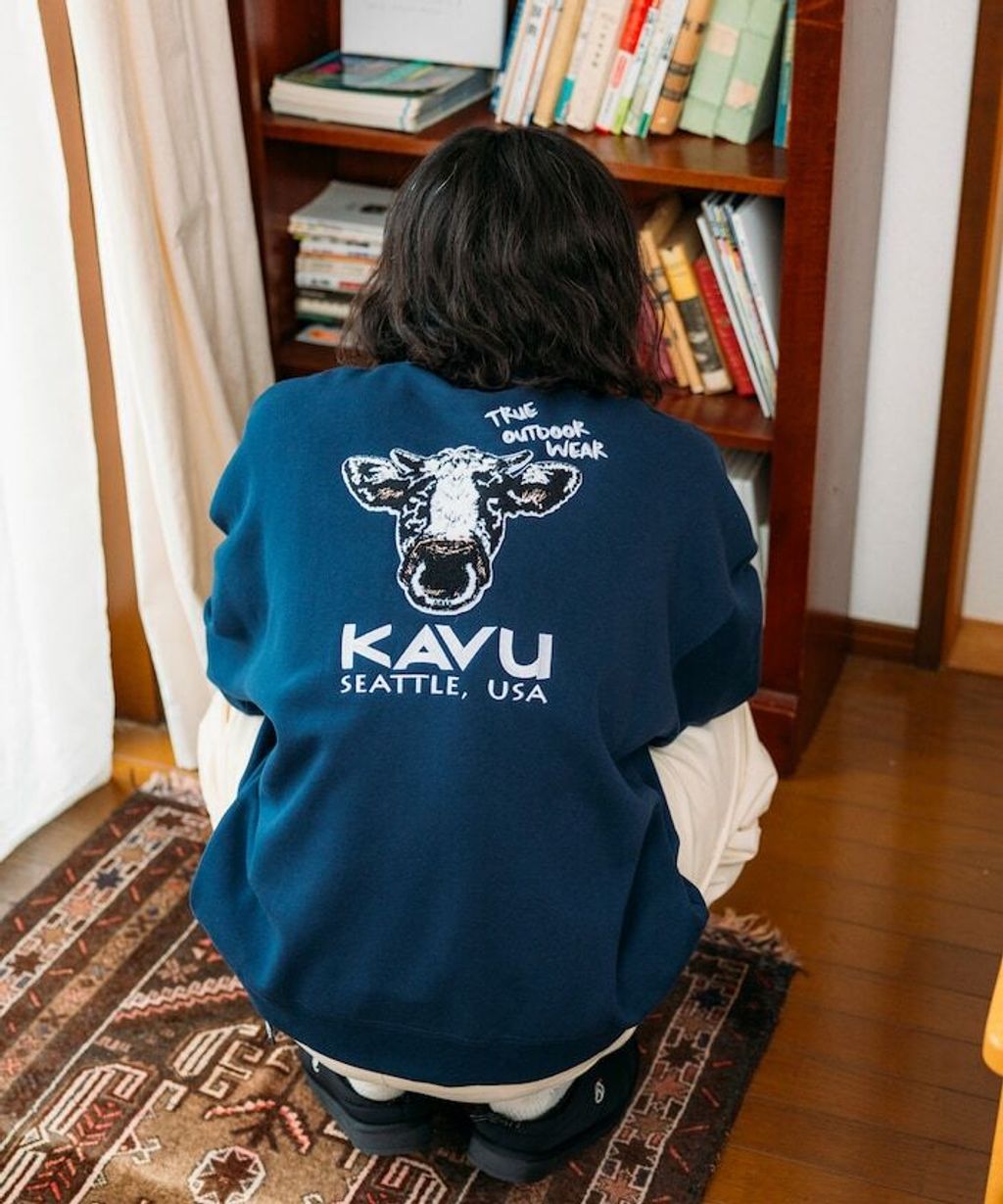 KAVU×FREAKS STORE 全刺繡乳牛大學T_40