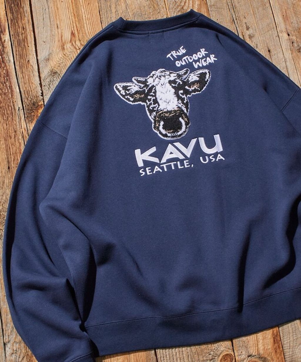 KAVU×FREAKS STORE 全刺繡乳牛大學T_16