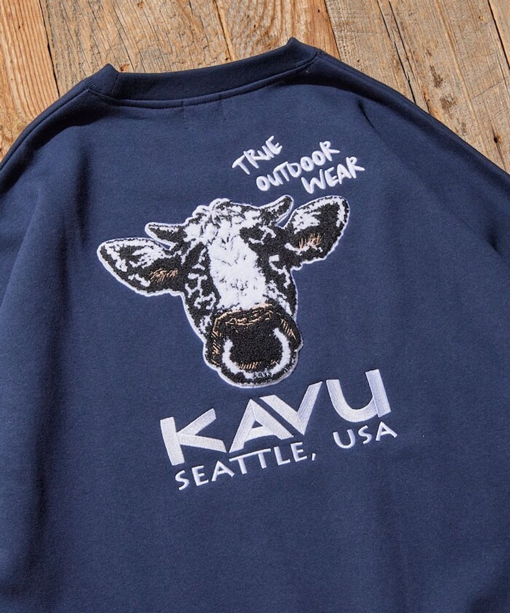 KAVU×FREAKS STORE 全刺繡乳牛大學T_17