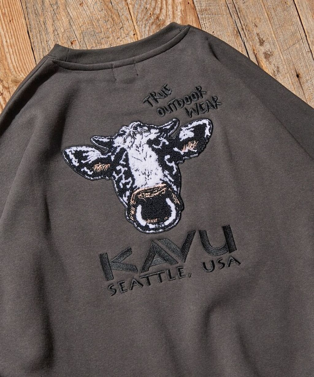 KAVU×FREAKS STORE 全刺繡乳牛大學T_22