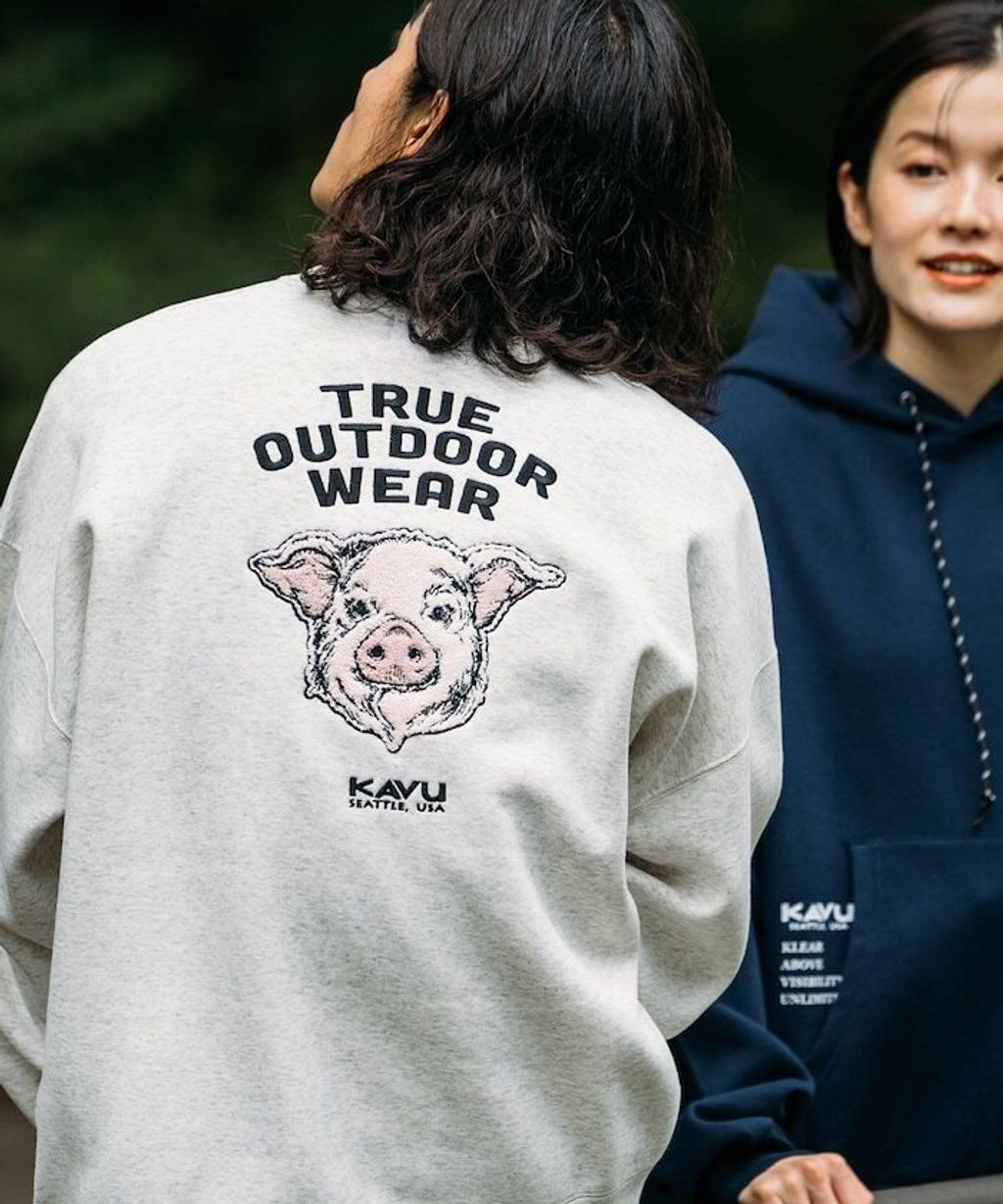 KAVU×FREAKS STORE 全刺繡豬頭大學T_1