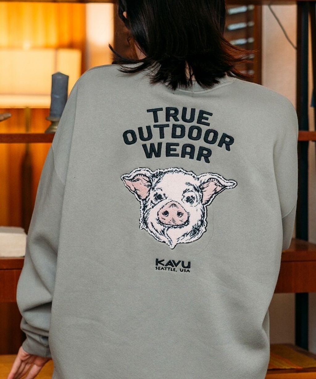 KAVU×FREAKS STORE 全刺繡豬頭大學T_3